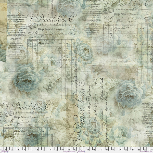 Eclectic Elements Receipt Aqua Wide 108"