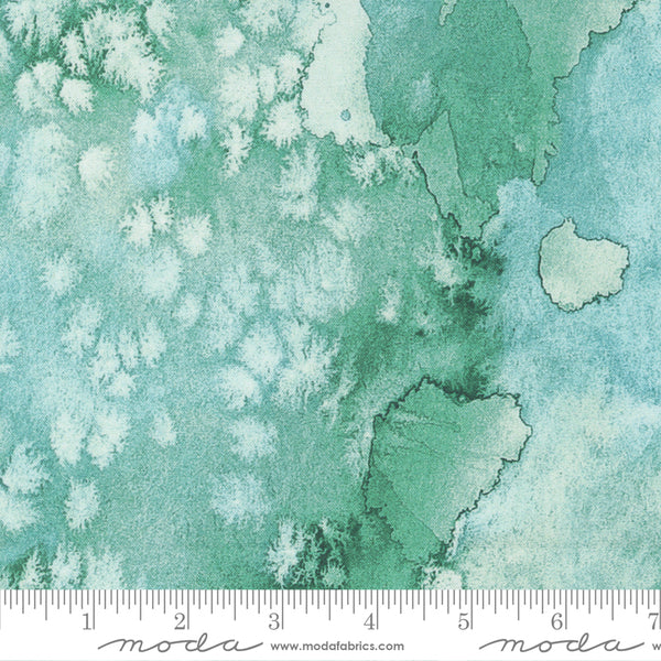 Eufloria Jade Watercolor by Laura Muir for Moda