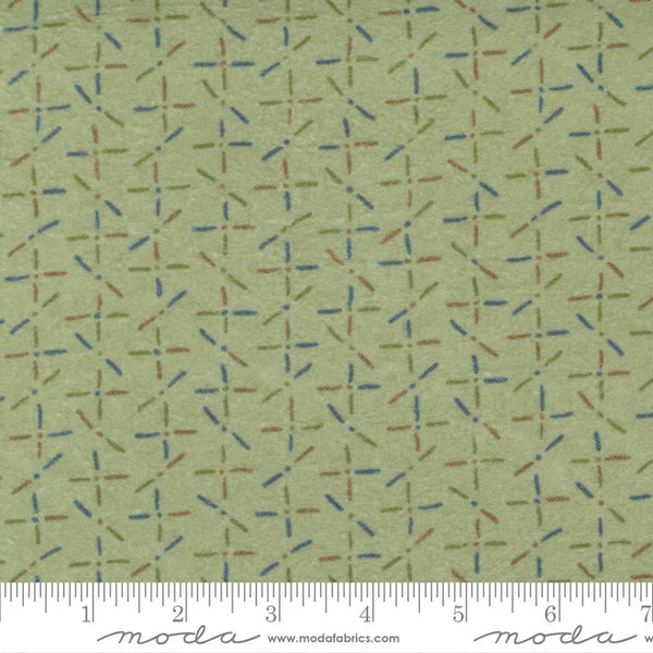 Fall Fantasy Flannel in Fern color Moda