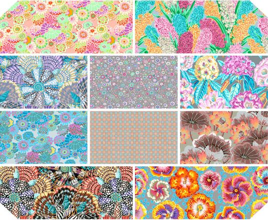 Kaffe Fassett Collective Pastel August 2023 Fat Quarter Bundle