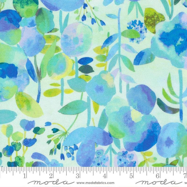 Gradient Auras Turquoise Flowers