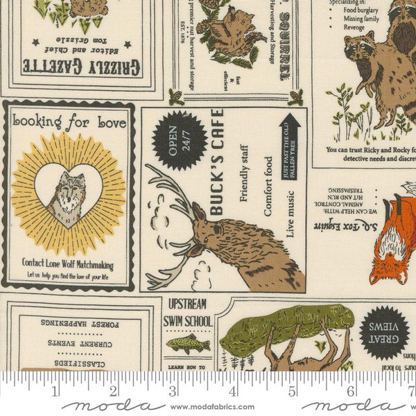 Great Outdoors Vintage Forest Advertising Collage in Cloud