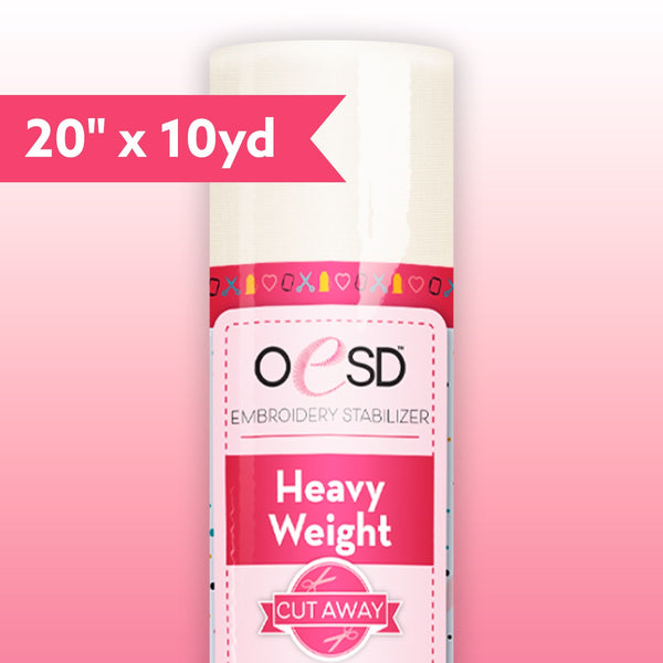 OESD Heavy Weight CutAway Stabilizer White 20in x 10yd - HBC25-20