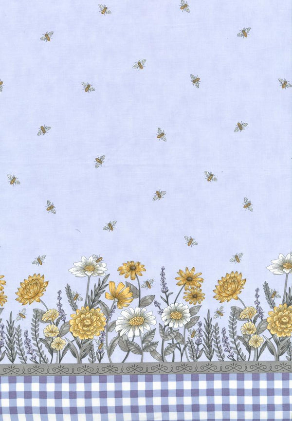 Honey Lavender Soft Lavender Border Print