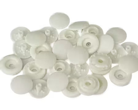EmmaCreation Tool-less Plastic Snap Fasteners 9mm White