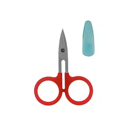 Perfect Scissors Red 3-3/4in Small Curved Micro-Serrated Non-slip Blade - KKBPSC