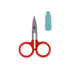 Perfect Scissors Red 3-3/4in Small Curved Micro-Serrated Non-slip Blade - KKBPSC