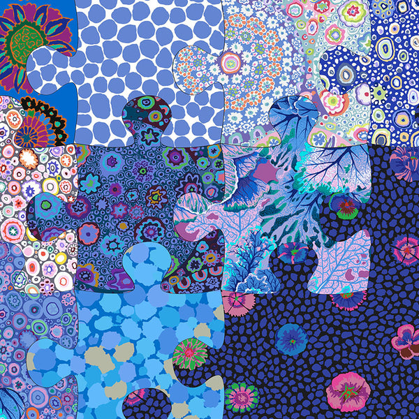 Kaffe Fassett Collective Cathedral Tiles Delft Mystery Quilt Kit 2024