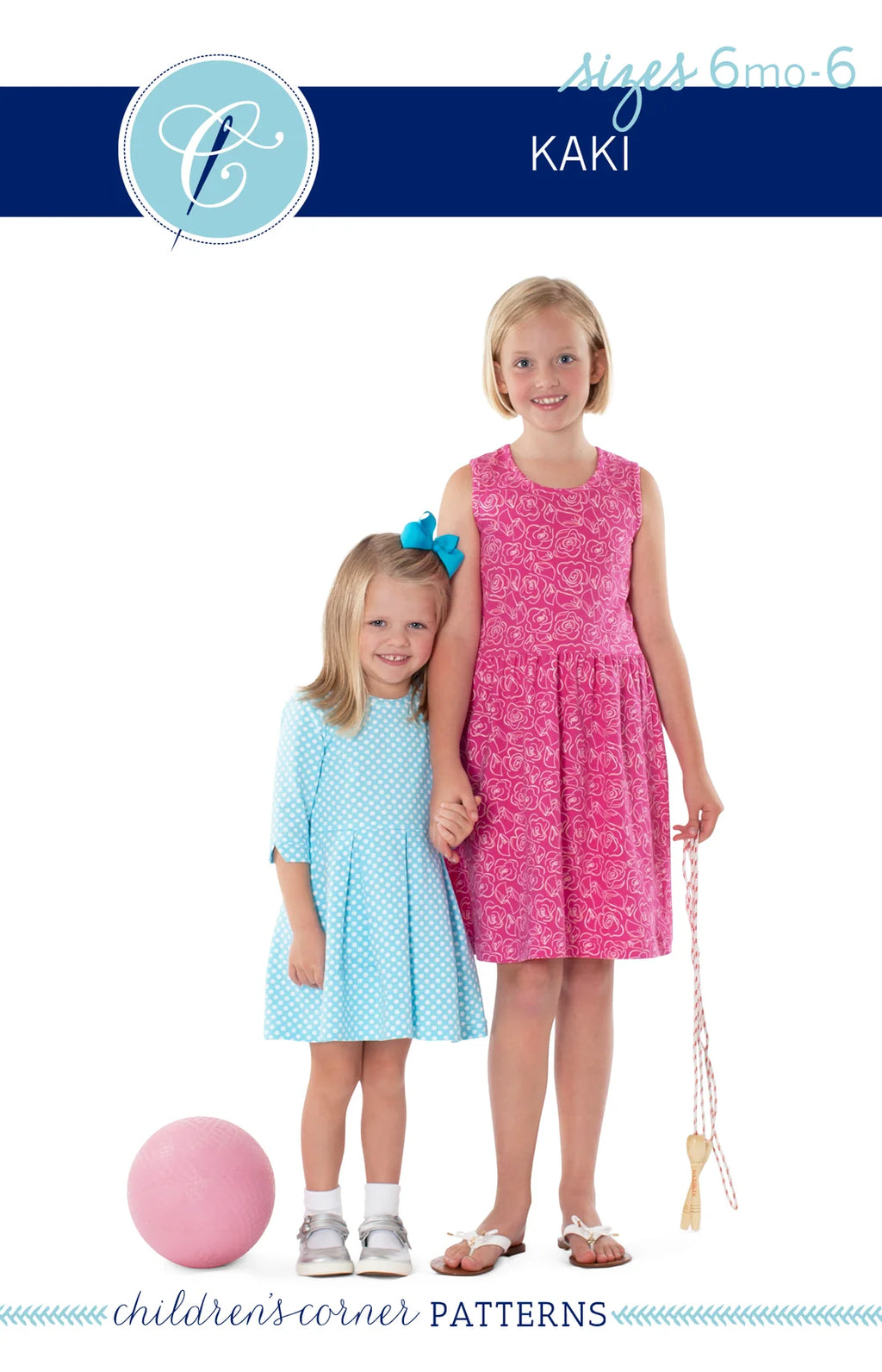 Kaki Knit Dress Pattern - Children's Corner (Sizes 6mo-6 & 7-14 yrs)