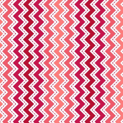 KimberBell Basics Red & Pink Chevron for Maywood Studio