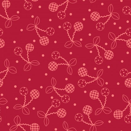KimberBell Basics Pink Red Cheerful Cherries for Maywood Studio