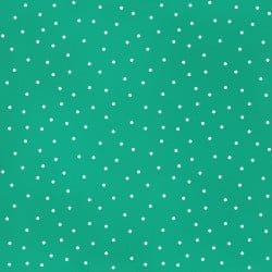 KimberBell Beautiful Basics Scattered White Dot on Aqua Green for Maywood Studio