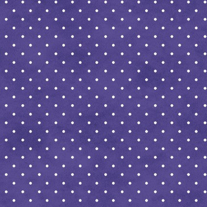 KimberBell Beautiful Basics Scattered White Dot on Royal Purple for Maywood Studio