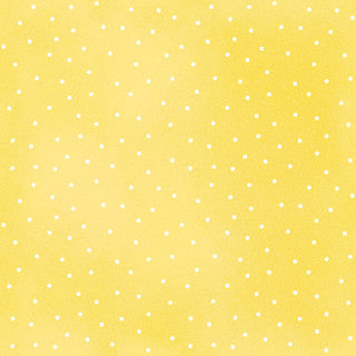 KimberBell Beautiful Basics Scattered White Dot on Citrus Yellow for Maywood Studio