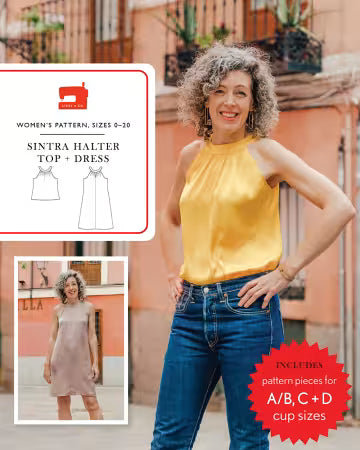 Sintra Halter Top & Dress Sewing Pattern