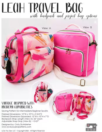 Leah Travel Bag Sewing Pattern | Love You Sew