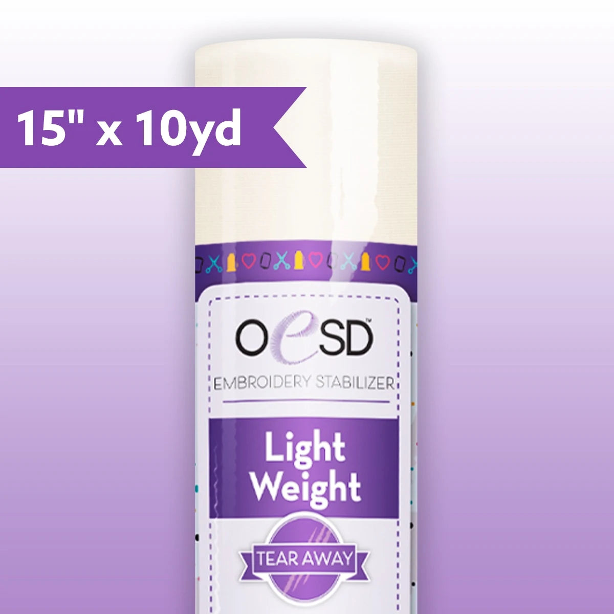 OESD Light Weight TearAway Stabilizer 15" X 10yds