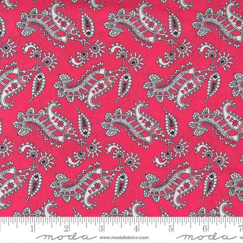 Lipstick Cowgirl Red Paisley