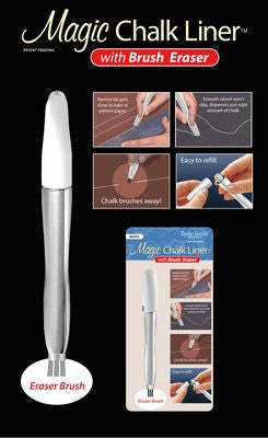 Magic Chalk Liner White with Brush Eraser - MAGIC219645A