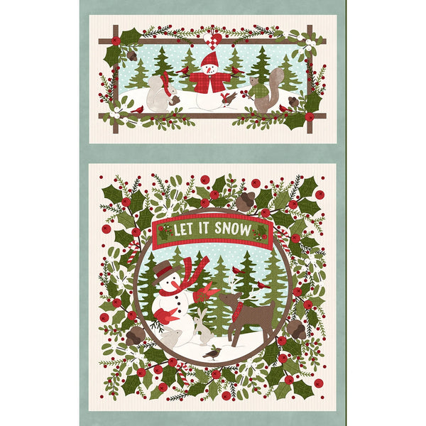Snowtop Mountain Flannel Panel F11160-E