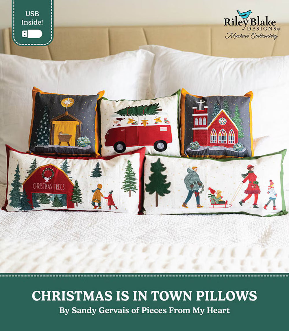 Christmas Is in Town Embroidery Pillow Class — October 20