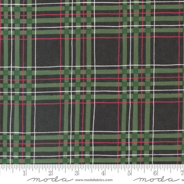 Woodland Charcoal Black Winter Plaid
