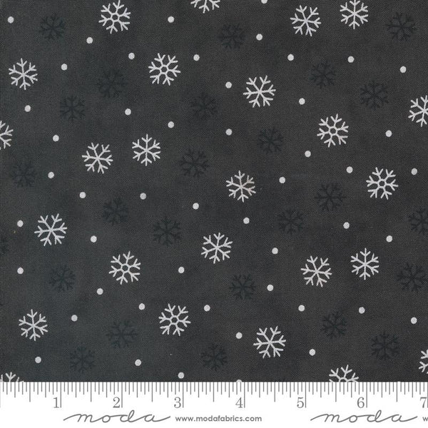 Woodland Winter Charcoal Black Snowflake Toss