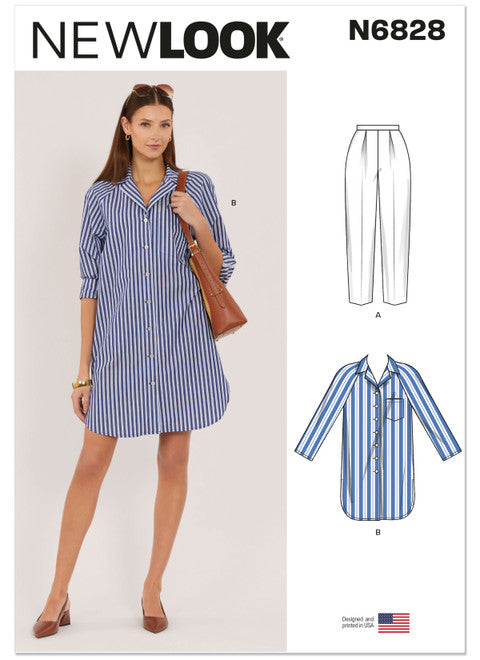 New Look N6828 Misses' Pants & Shirt Sewing Pattern | Sizes 10–18