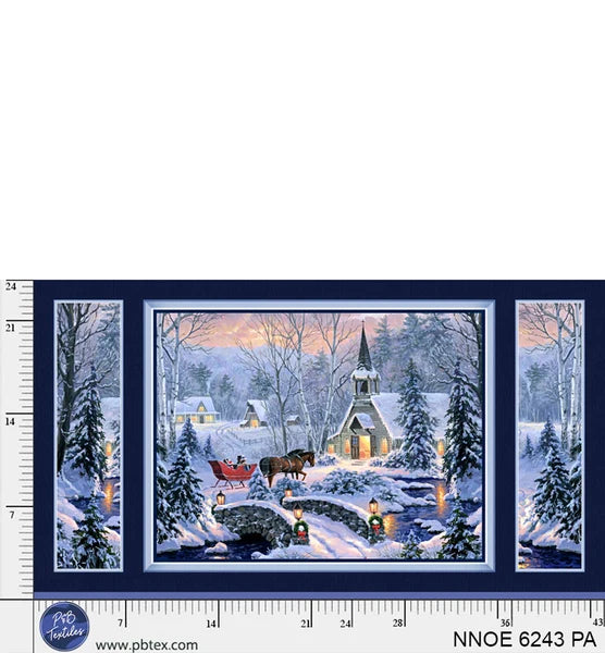 Cozy Evening Panel - Nature's Noel by P&B Textiles