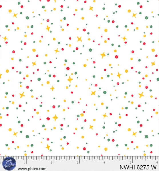 Ditzy Dots and Stars W - Nutcracker Whimsy by P&B Textiles
