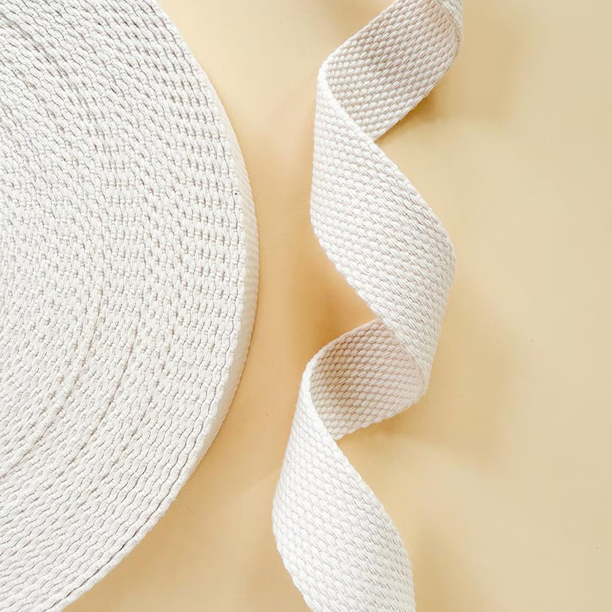 Minki Kim 1" Cotton Webbing - Cream (1/8 yard)