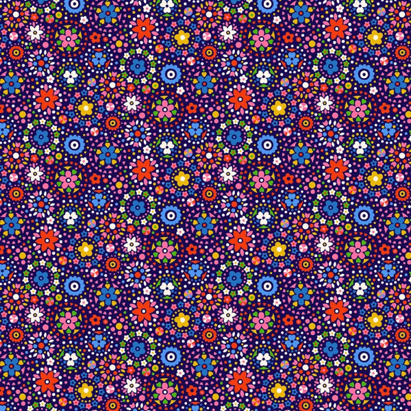 Kalli in Navy from the Primavera Collection by Sholton Drumlanrig for Thread & Ink Design Studio