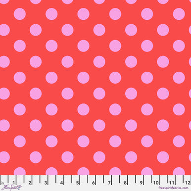 Tula Pink's Pom Pom in Poppy from the True Colors Collection