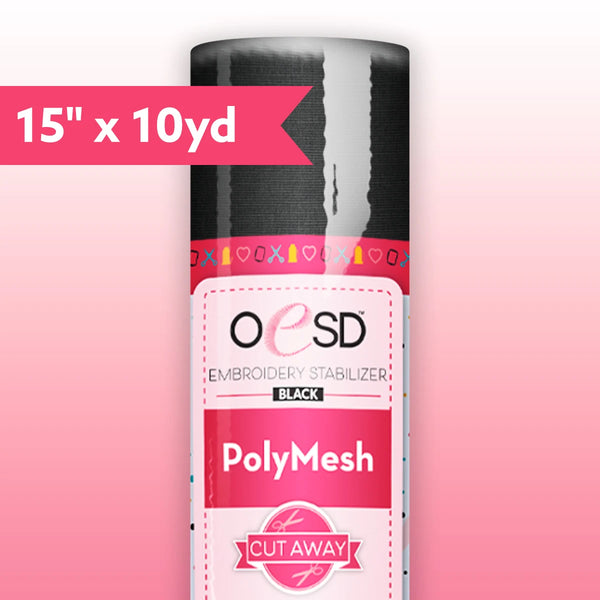 OESD PolyMesh CutAway Black 15" x 10yd