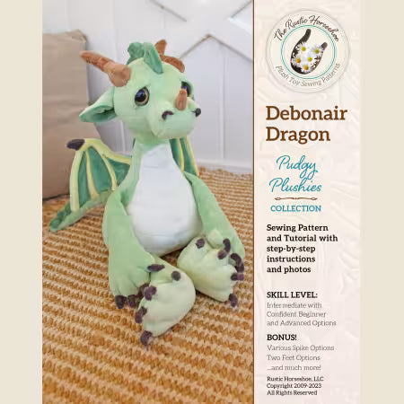 Debonair Dragon Stuffed Animal Pattern - Rustic Horseshoe