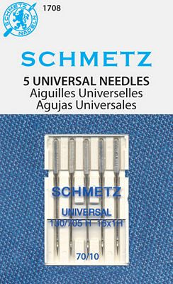 Schmetz Universal Machine Needles - 70/10 (5 per card)