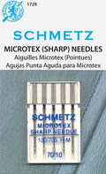 Schmetz Microtex Machine Needles - 70/10 (5 per card)