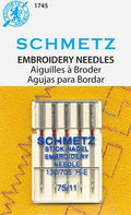 Schmetz Machine Embroidery Needles Size 75/11 - 5 pc