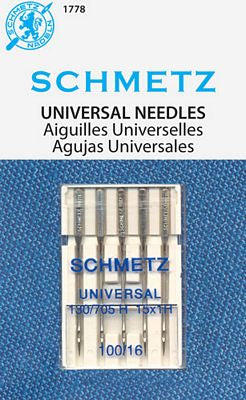 Schmetz Universal Machine Needles Size 100/16 - 5 pc
