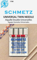 Schmetz Twin Machine Needles Double Assorted 1.6/70 2.0/80 3.0/90 - 3 pc
