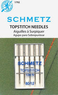Schmetz Topstitch Machine Needles Size 80/12 - 5 pc