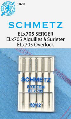 Schmetz ELX705 Machine Needles Size 80/12 - 5 pc
