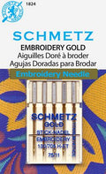 Schmetz Gold Embroidery Machine Needles Size 75/11 - 5 pc