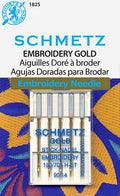 Schmetz Gold Embroidery Machine Needles Size 90/14 - 5 pc