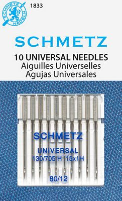 Schmetz Universal Machine Needles Size 80/12 - 10 pc