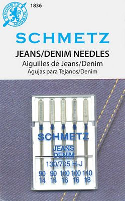 Schmetz Denim Machine Needles Assorted 90/100/110 - 5 pc