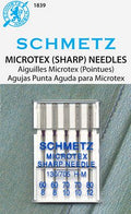 Schmetz Microtex Machine Needles Assorted 60/70/80 - 5 pc