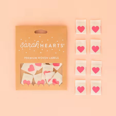 Sarah Hearts Pink Heart Label