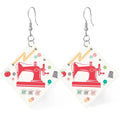 Leather Square Earrings - My Happy Place