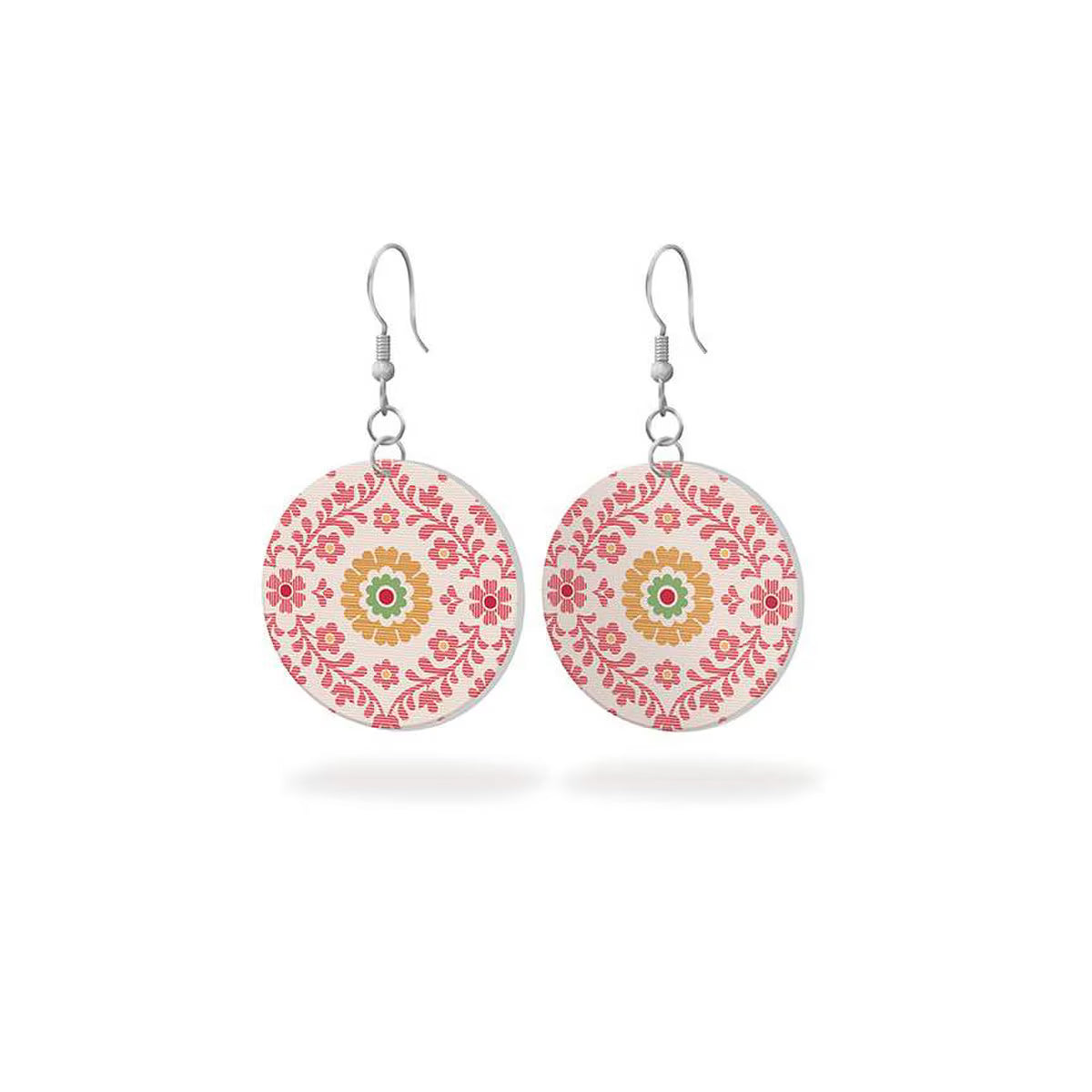 Leather Circle Earrings - Piece & Plenty